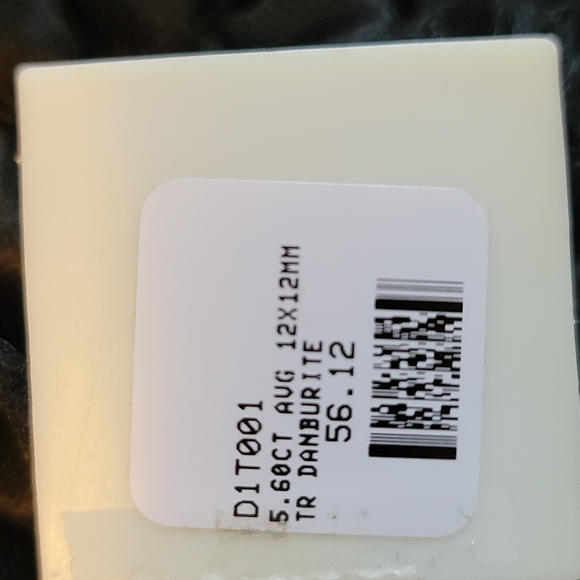 LARGE TRILLION CUT 5.60CT 12× 12 mm NATURAL GEMSTONE DANBURITE - Picture 5 of 6